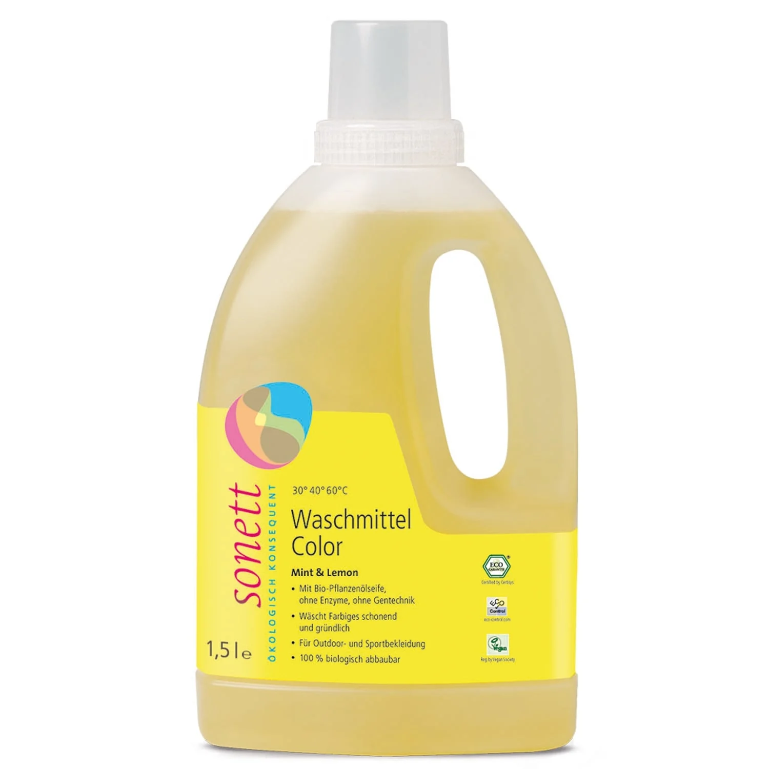 Glantach dathanna, glantach leachtach, cumhráin mint agus líomóid, 1.5 Liter