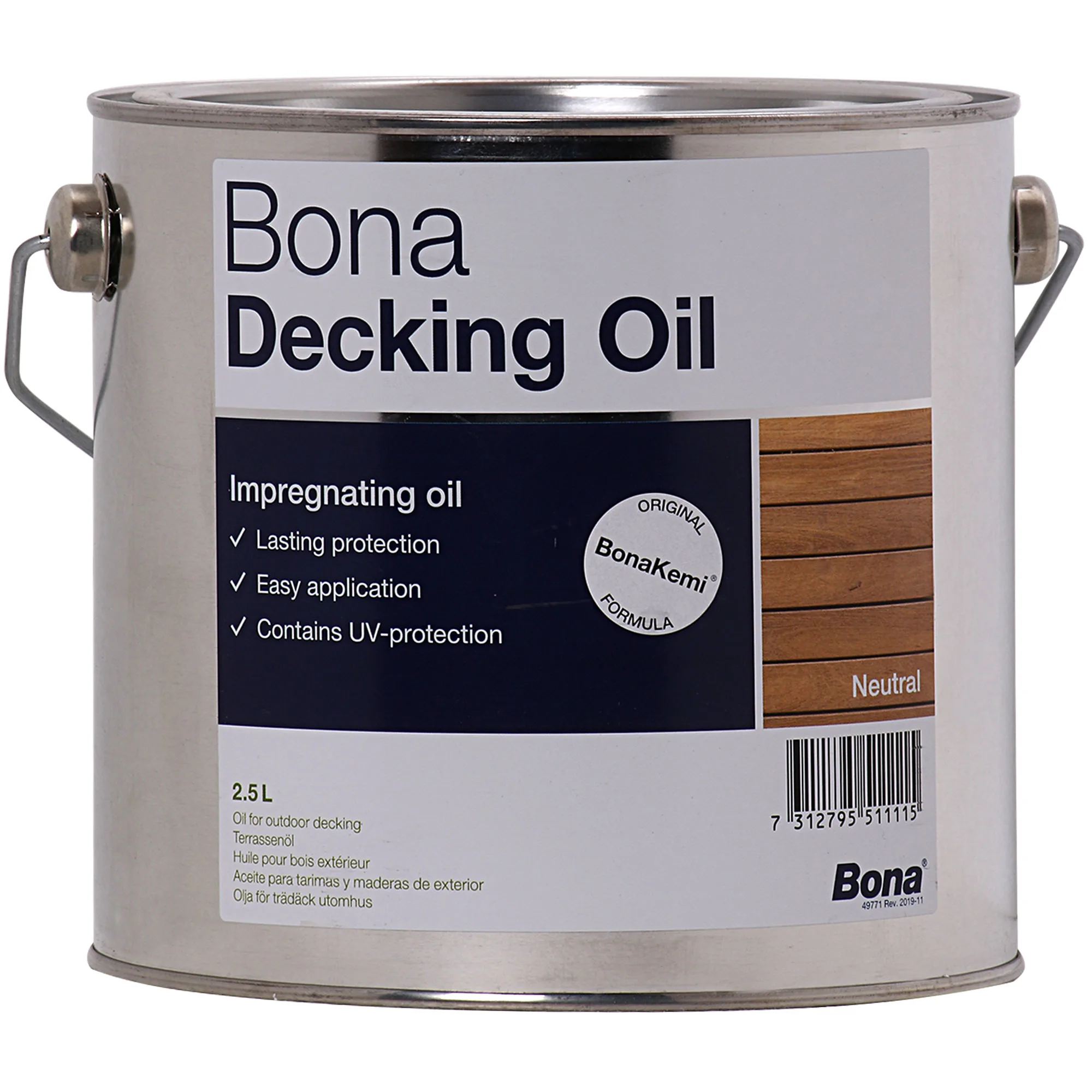 Ola decking 2.5 lítear, Ola neodrach decking, Cosaint adhmaid decking