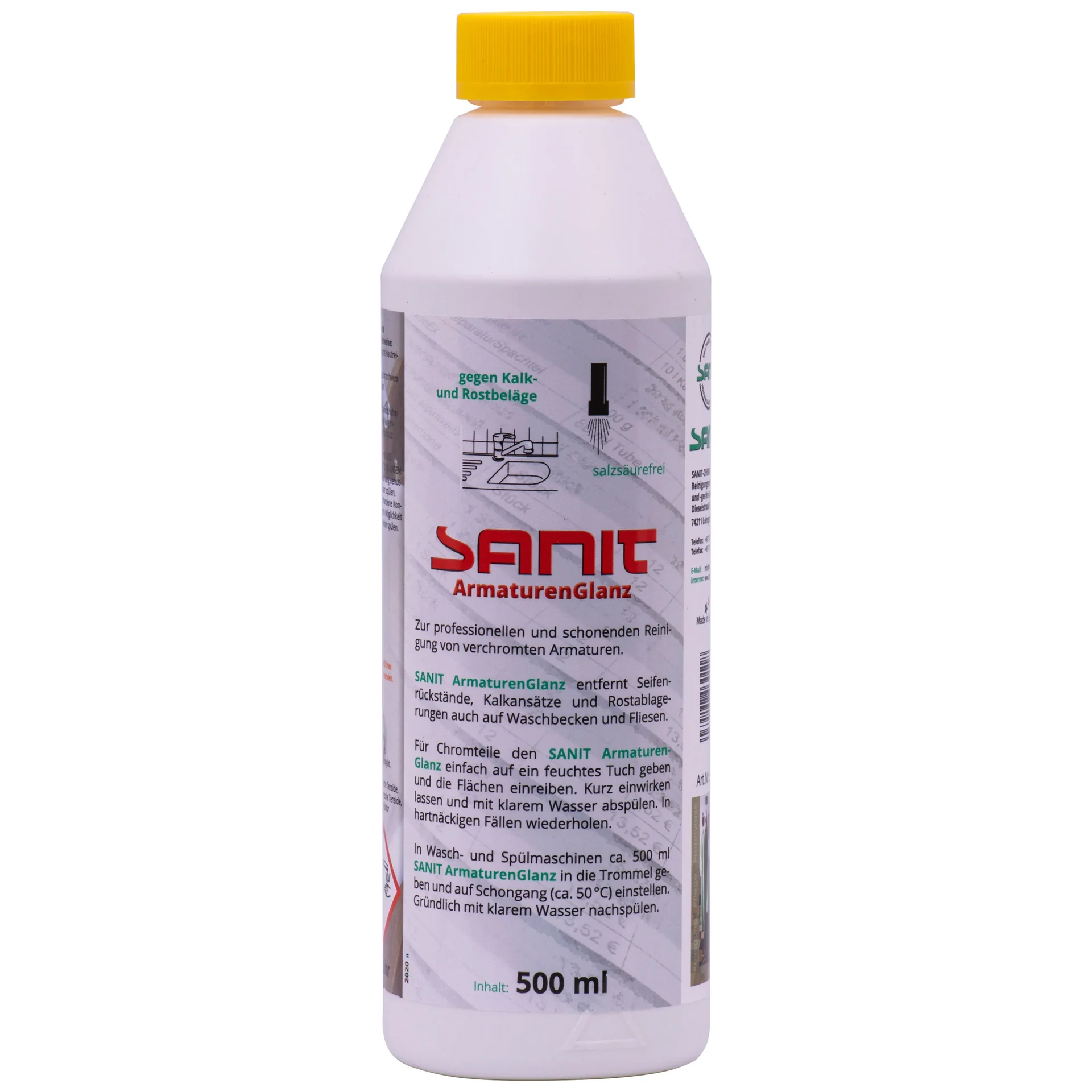 "Glanadh Faucet, Glantóir Sconnaí, Glanadh Crua-earraí, SANIT Armaturenblitz 500ml image"