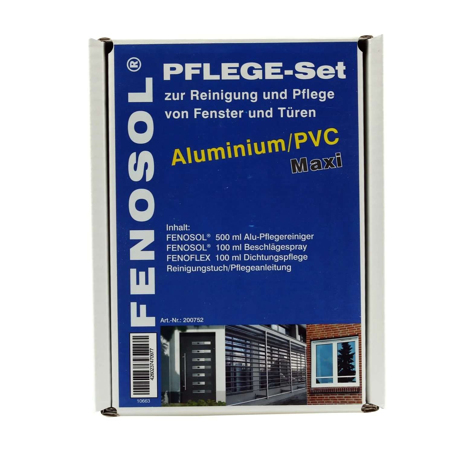 Feanólta cúram, Trealamh cúram fuinneoga, Fenosol Pflege-Set MAXI, Cúram fuinneog