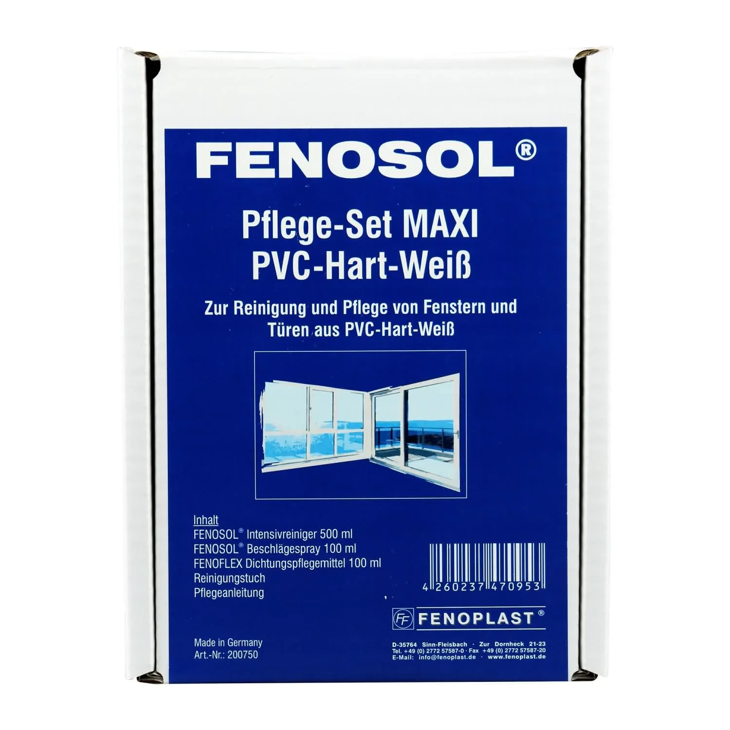 "Glanadh PVC, Trealamh Cúraim, Fenosol Pflege-Set PVC-Hart-weiß MAXI image"