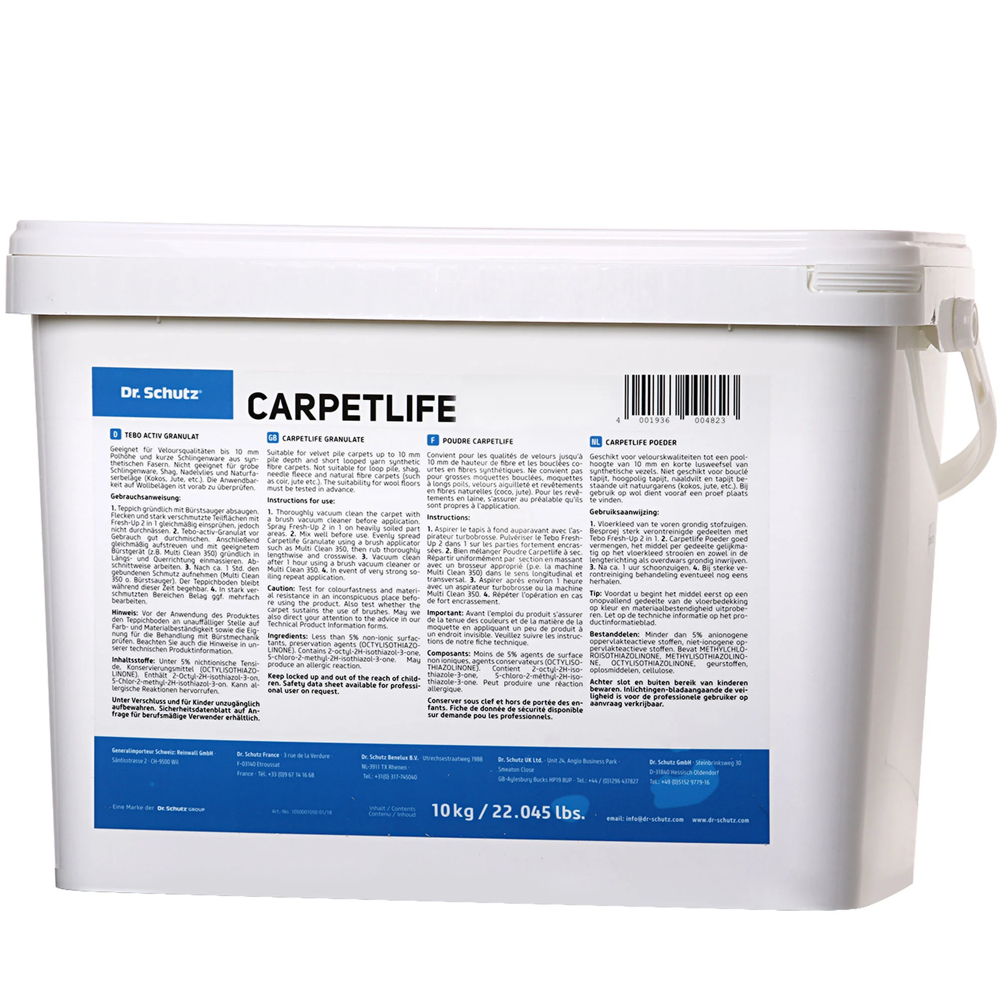 Glanadh cairpéad, Gráinníní glantacháin, 10 kg, Cúram cairpéad
