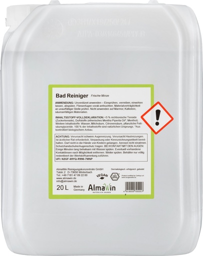 "Glanadh Seomra Folta, Glanadh Folta, Glanadh Baile, Glanadh Tí, Glanadh Orgánach, Glanadh Éicea, 20 Liter image"