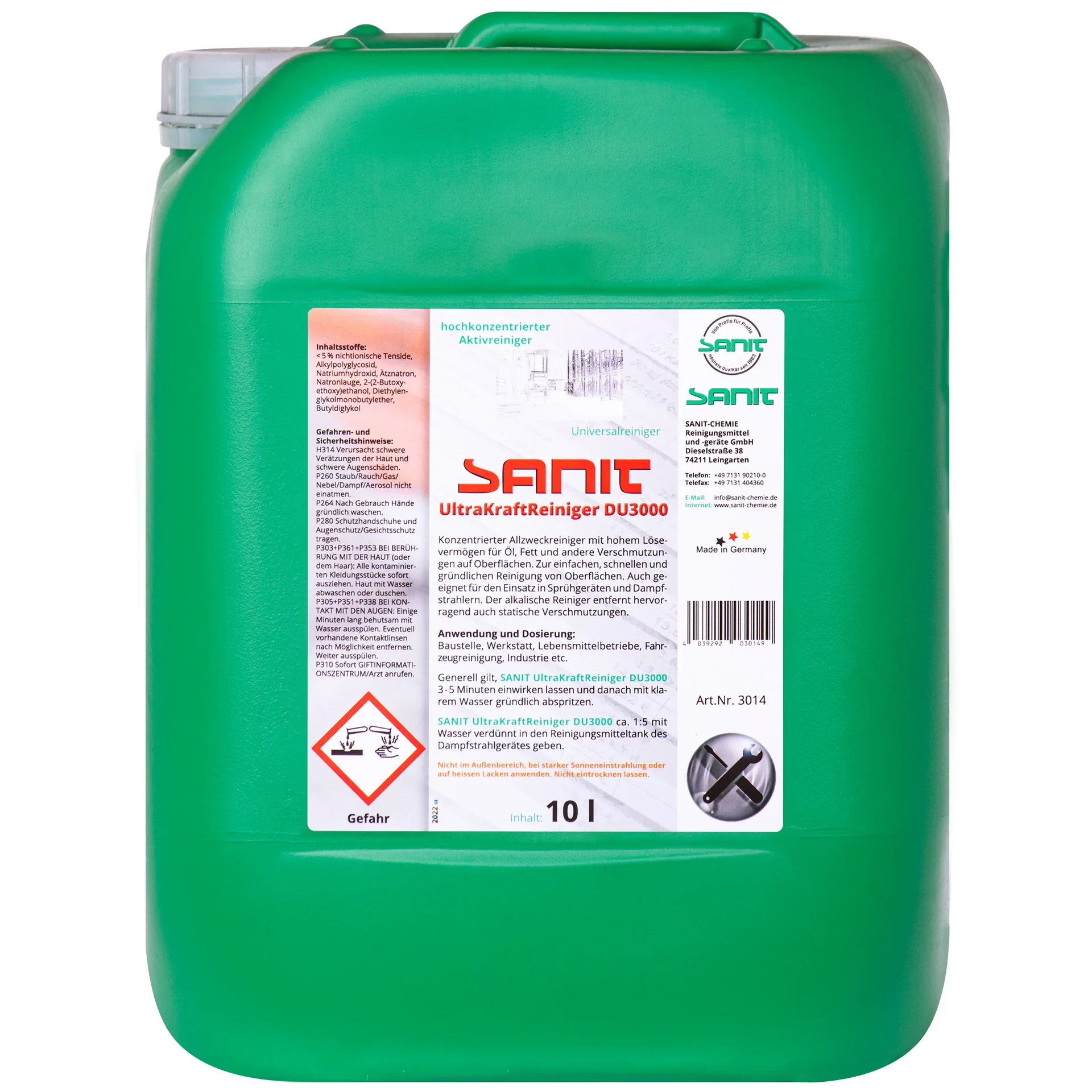"Glanadh Tionsclaíoch 10 Liter, Glanadh Láidir, Glanadh Uilíoch image"