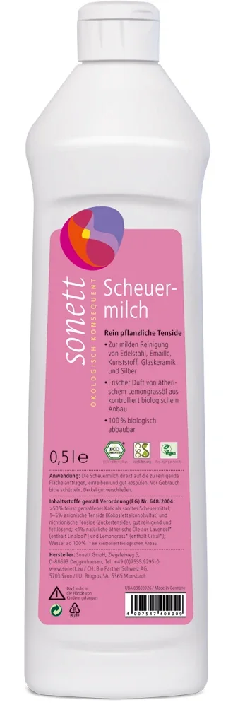 "Glantóir Scúrach Sonett 500 ml, Scúrmhirlse Orgánach, Glanadh Dromchla Nádúrtha image"