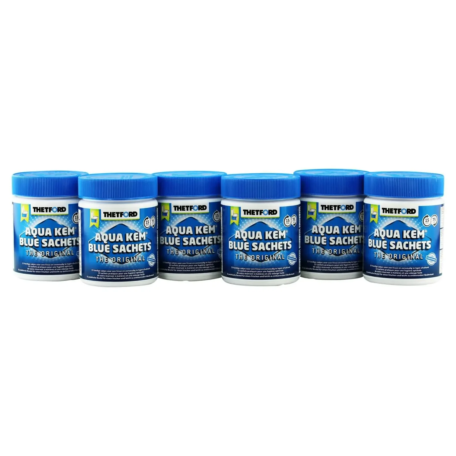 "Sachet Aqua Kem Gorm, Sachet le haghaidh leithris iniompartha, Ceimiceáin leithris iniompartha image"