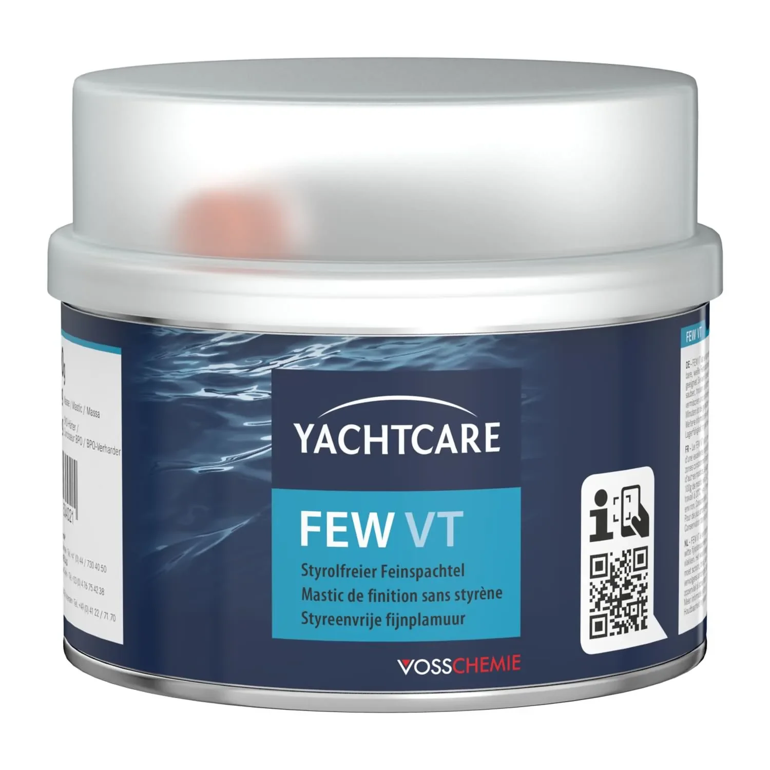 "Yachtcare spackle, FEW VT 500 g, styrolfreier Feinspachtel, yacht spackle image"