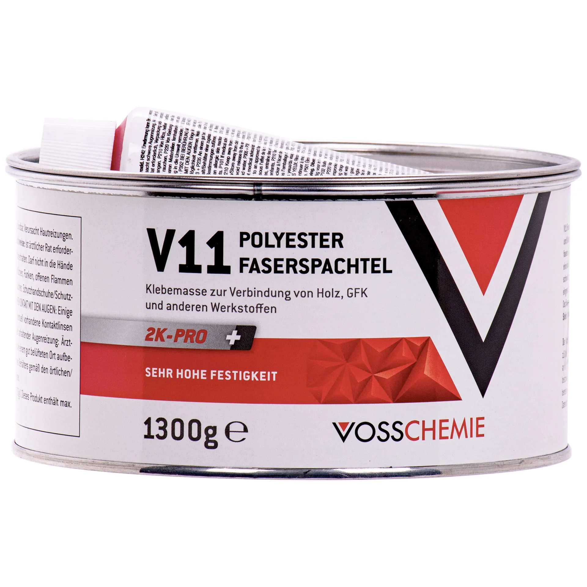 "Spraeire snáithín poileistear 1,3 kg 1250 g Masse + 50 g BPO-Härter, Spraeire poileistear, Líontóir snáithín 2K image"