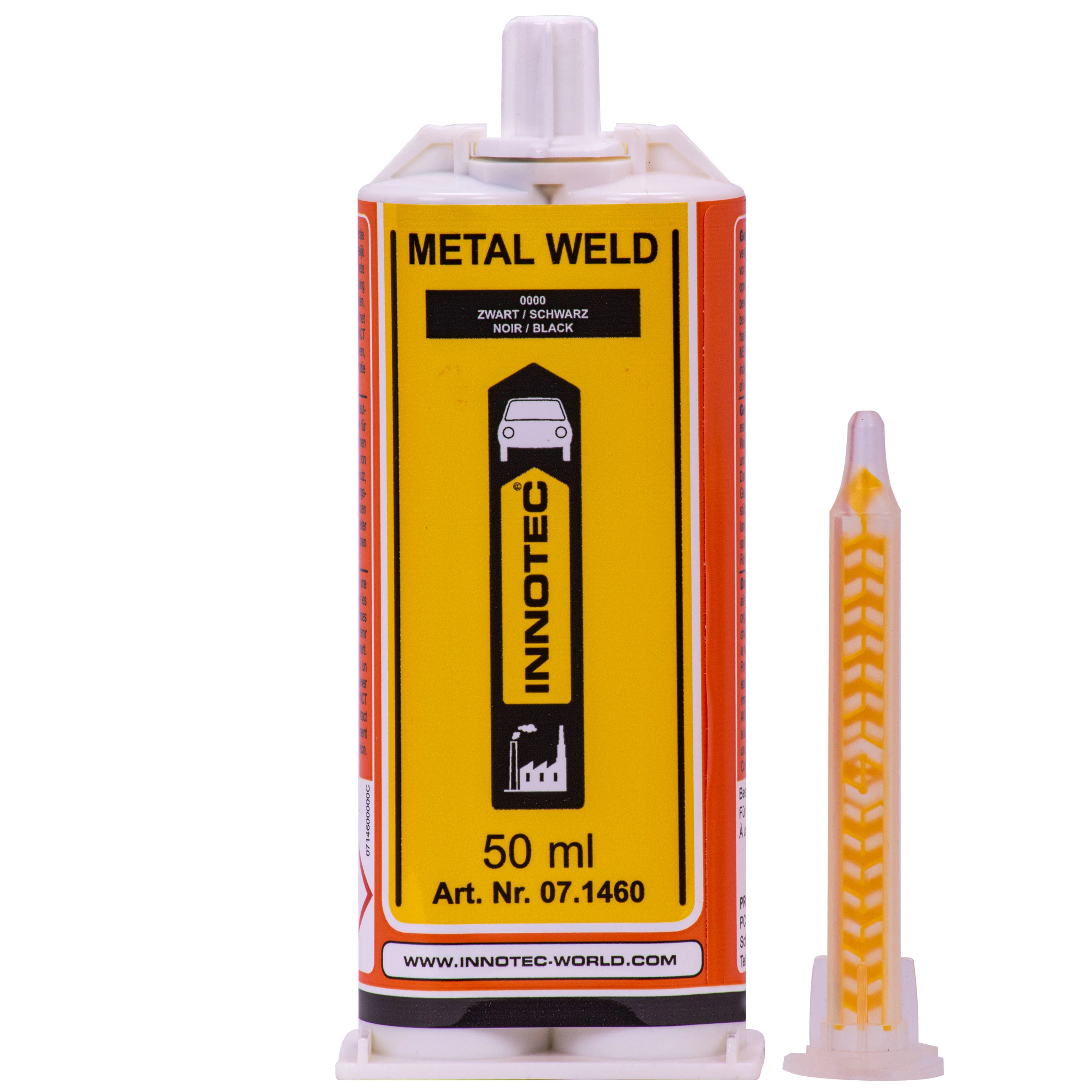 Gliú miotail, 2K, Táthú miotail fuar, 50 ml, Greamachán miotail dubh
