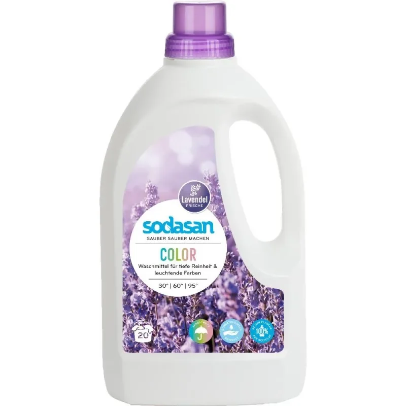 "Glantach dathanna, níochán dathanna, 3L, glantach leachtach lavender image"