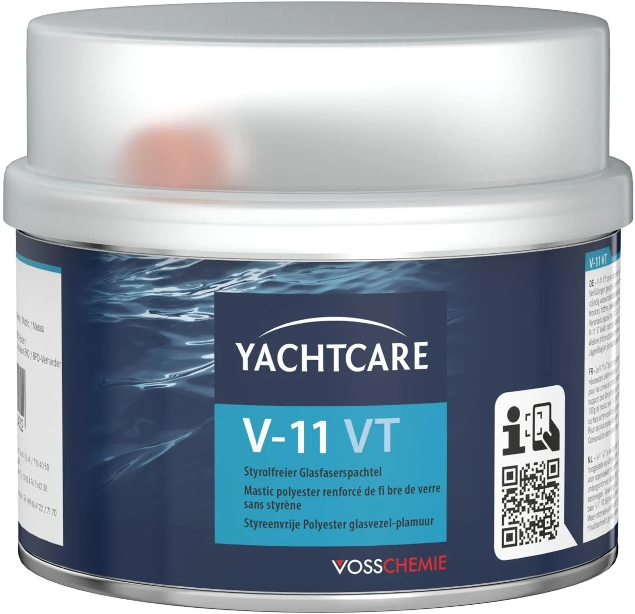 Filler snáithín do bháid, Spraeire snáithín 400g, YACHTCARE V-11 VT, deisiúchán báid