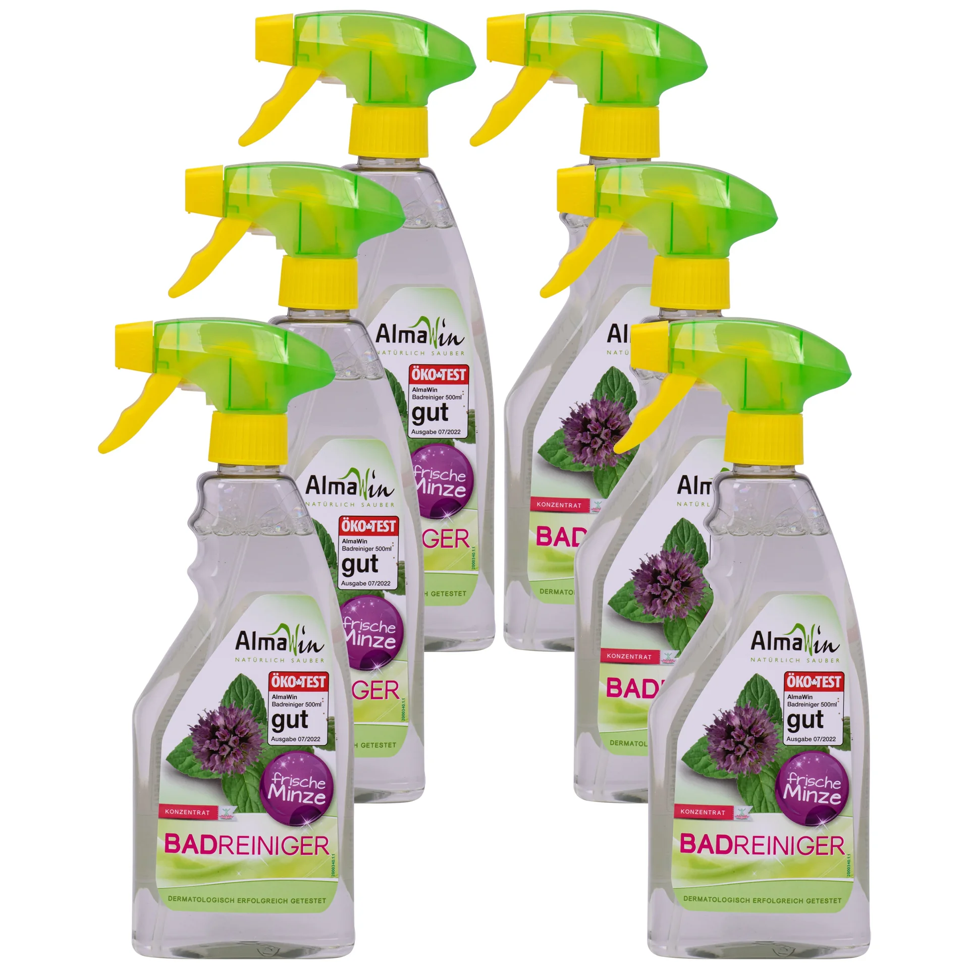 "Glanadh seomra folctha, Glanadh folctha, Glanadh seomra folctha nádúrtha, 6 x 500 ml image"