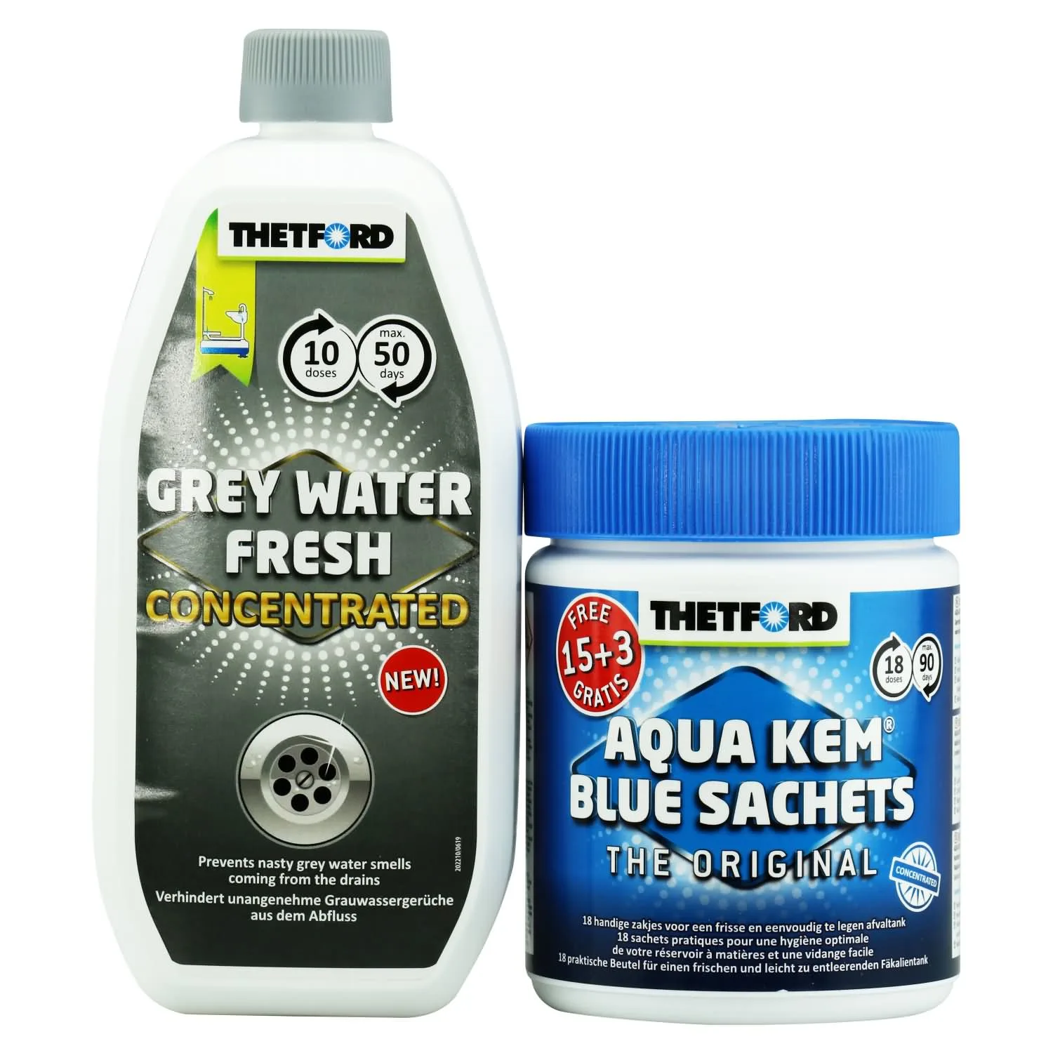 Sachet Glantacháin Leithris, Glanadh Uisce Liath, Sachet Leithris iniompartha, Grey Water Fresh 0,78 Liter