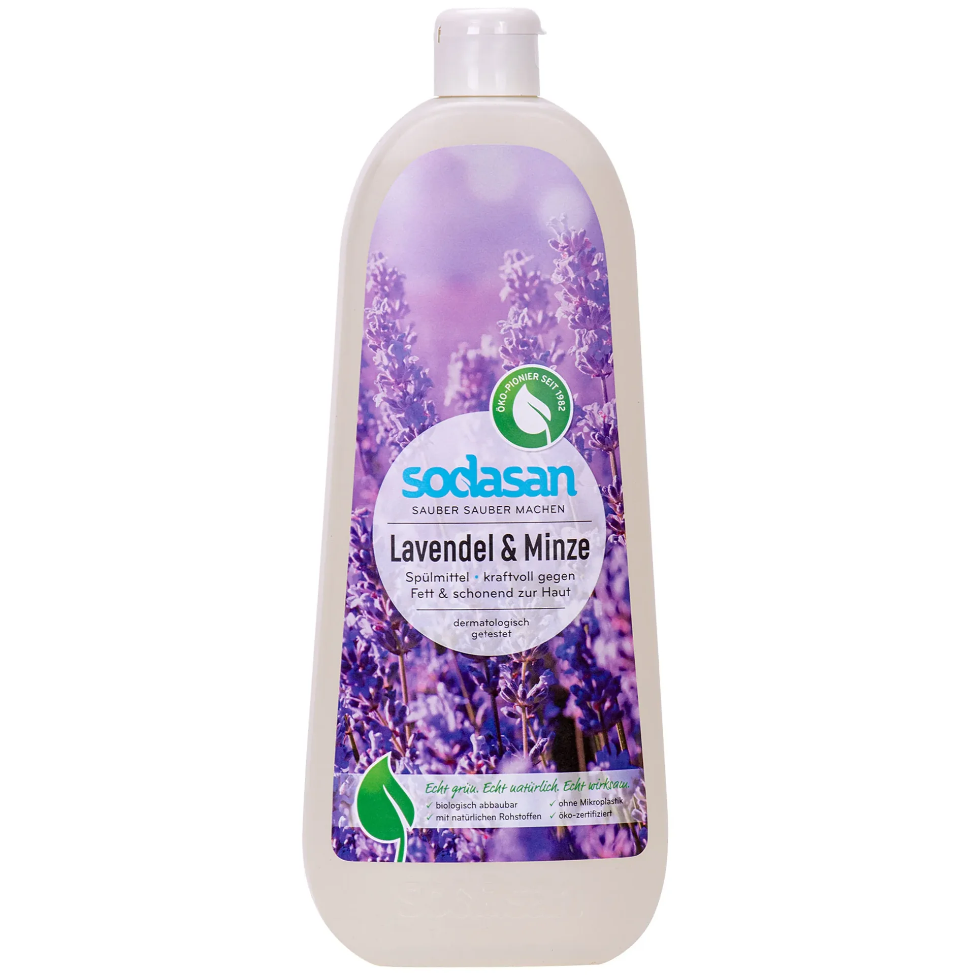 "Gallúnach mias le lavender agus mint 1 Lítear, Níochán mias le boladh lavender, Níochán mias éiceolaíoch image"