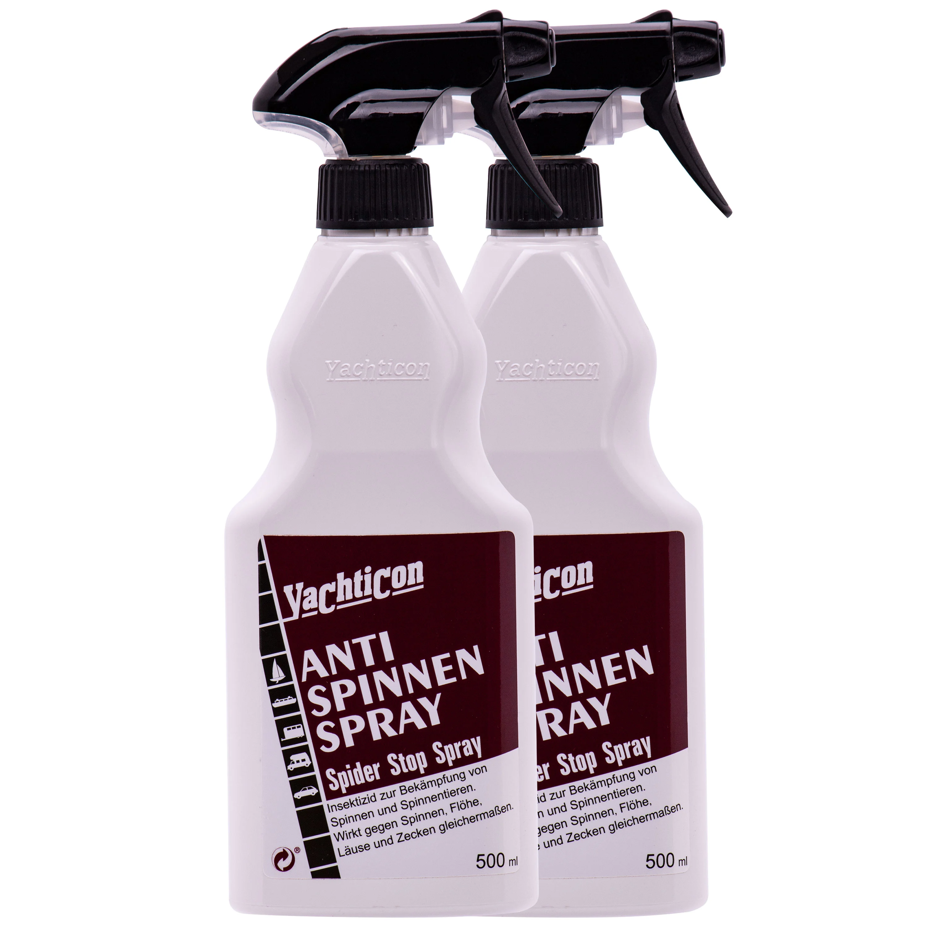 Sprae frith-chúarach, Cosaint ar chúacha, Cosc ar chúacha, 2 x 500 ml = 1 Lítear, Sprae báid