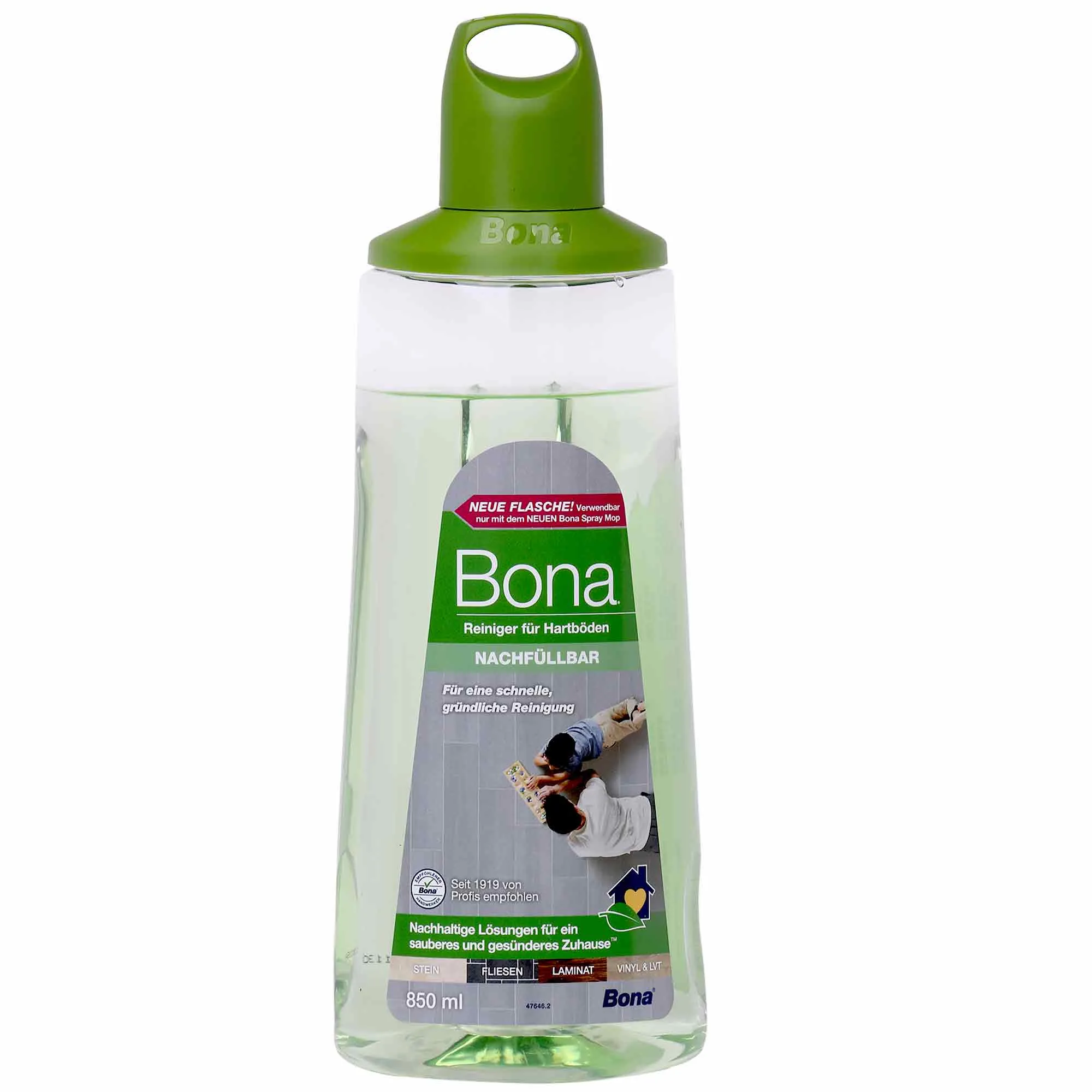 Athlíontóir Bona 0.85 lítear, le haghaidh urlár laminate, tíleanna, agus moip spraeála