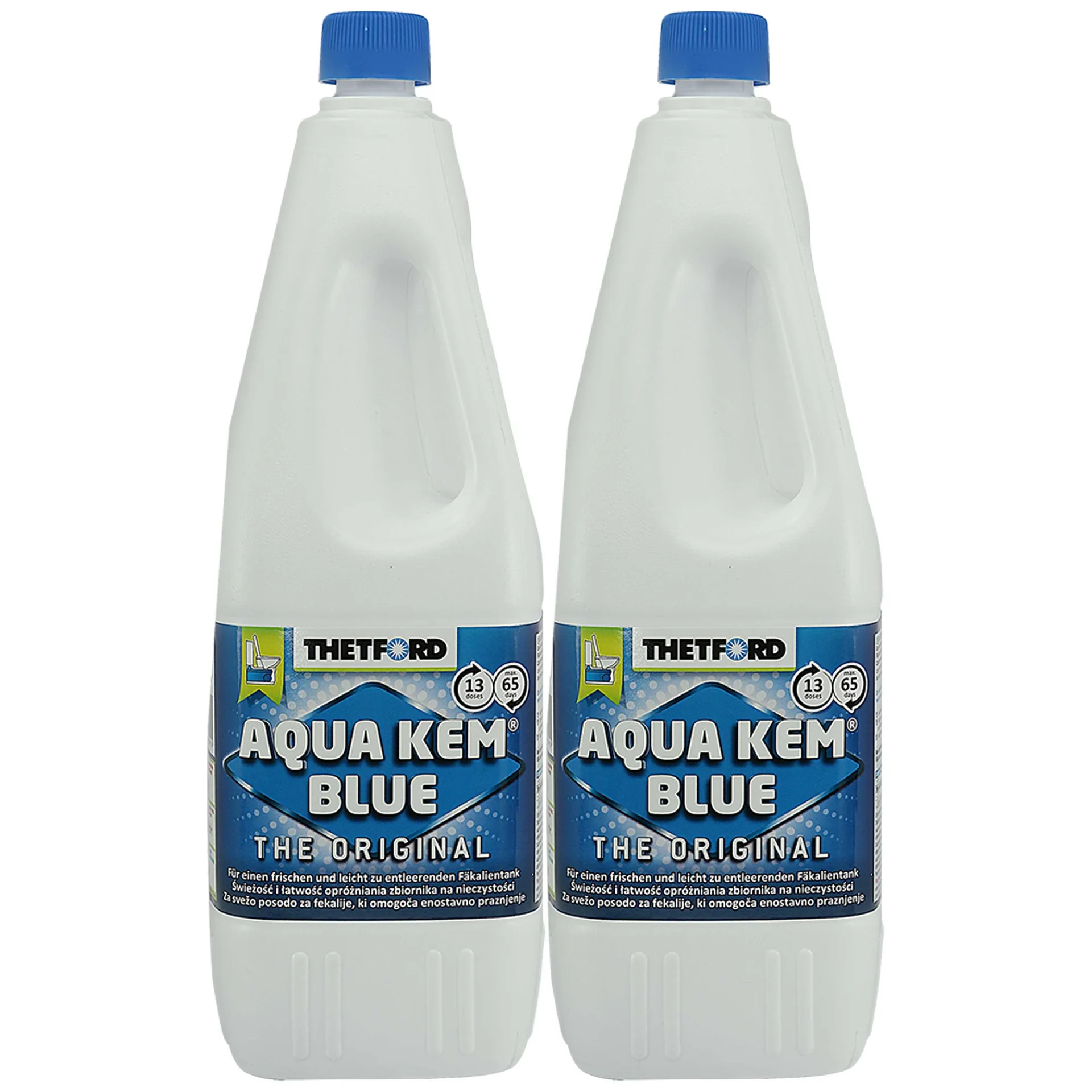 "Leacht leithris, Aqua Kem Blue 2 x 2 Lítear, Leacht sláintíochta leithris image"