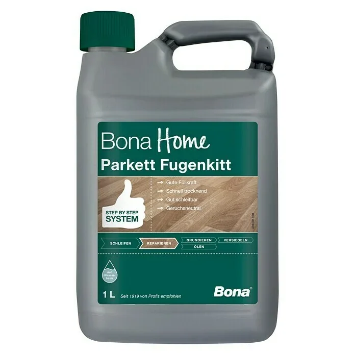 "Bona Parkett Fugenkitt 1 Lítear, Fugenkitt uisce-bhunaithe, Deisiú Páircéad image"