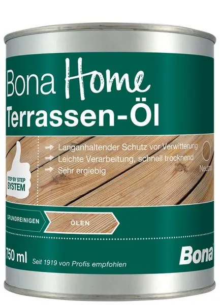 Ola terás BONA 2.5 lítear, Ola terás neodrach, Cóireáil adhmaid terás
