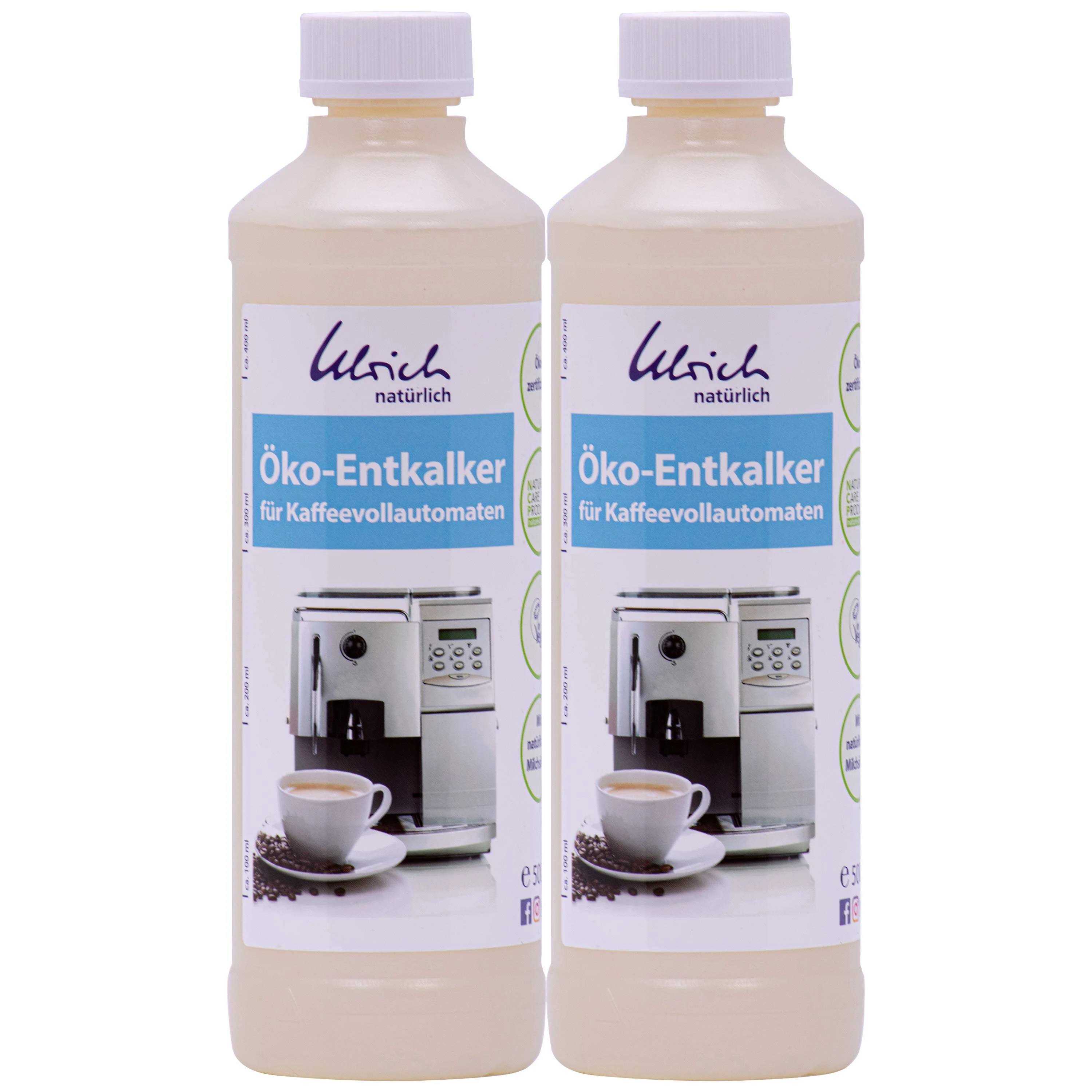 Díscálaitheoir Caife, 2 x 500ml, Díscálaitheoir Nádúrtha, Díscálaitheoir Éicea, Glanadh Caife