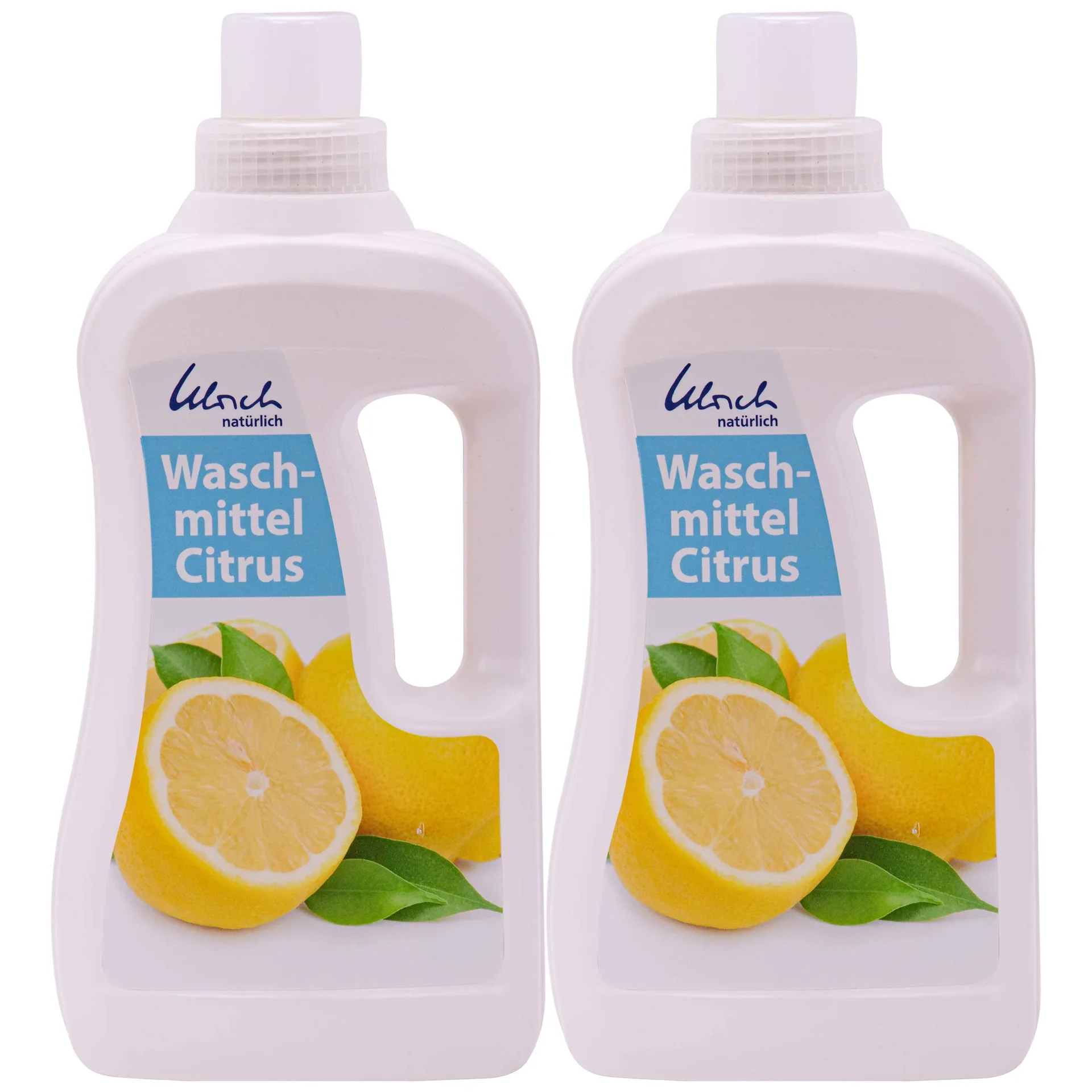 "Glantach níocháin citris, 2 x 1 Lítear, glantach níocháin nádúrtha, leachtach, vegan image"