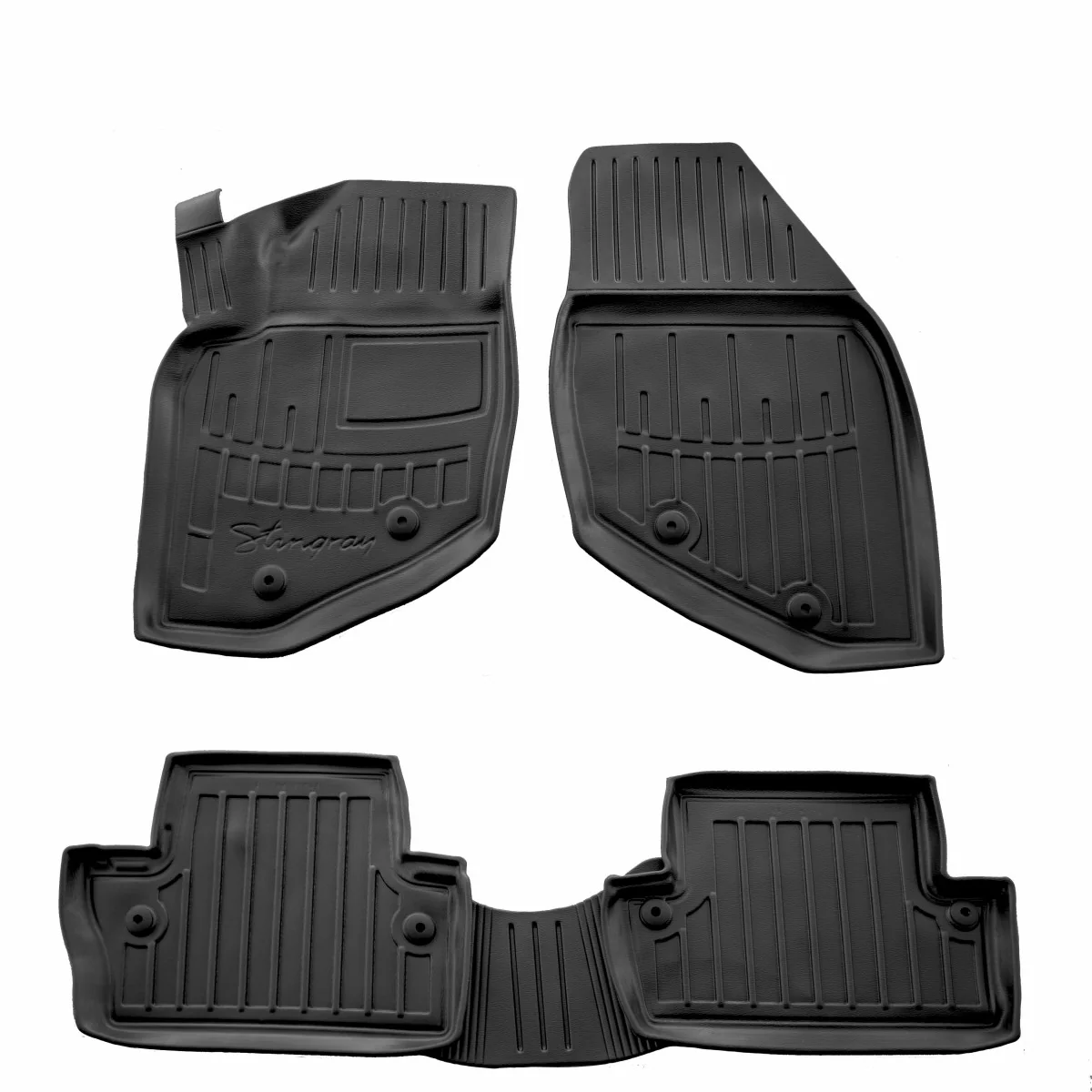 "Mataí gluaisteáin, mataí urláir rubair 3D do Volvo S60 I (2001-2009), TPE, ard-imeall image"