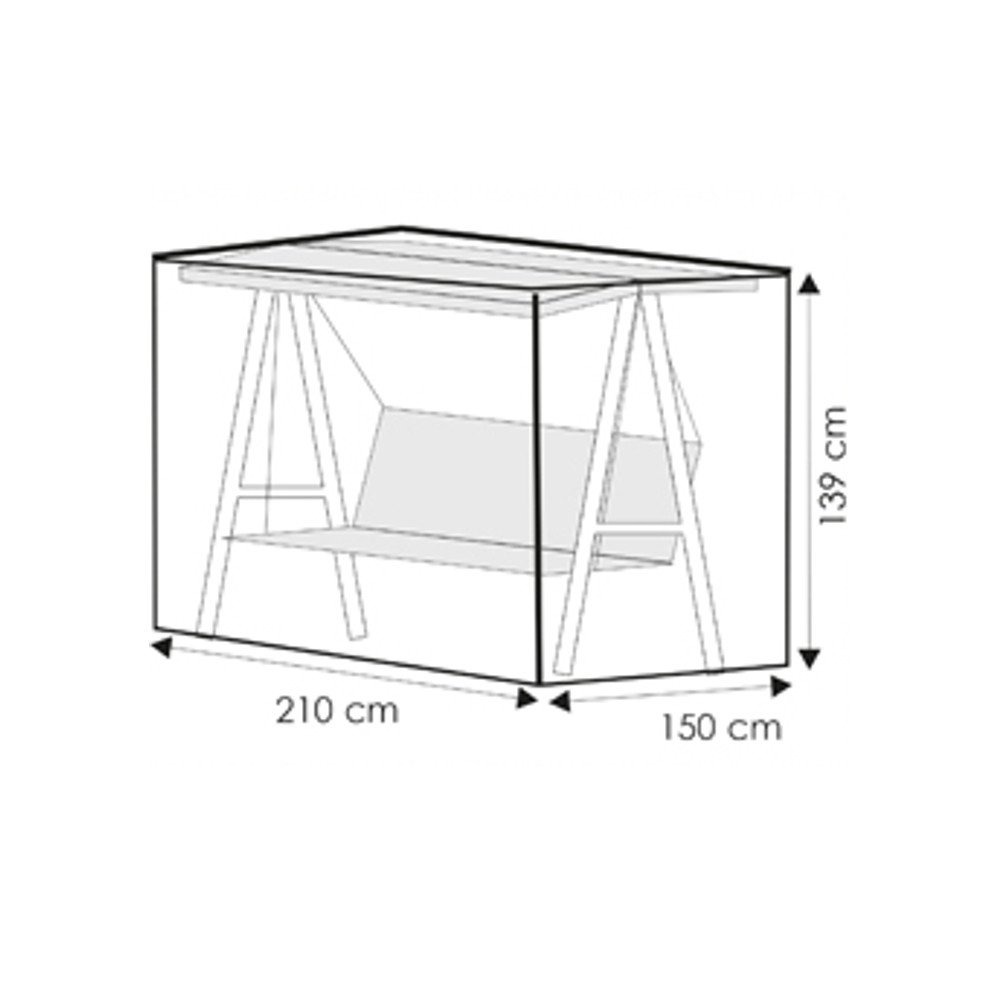 Schutzhülle Deluxe rechteckiger Tisch,ca.90x90x40-10