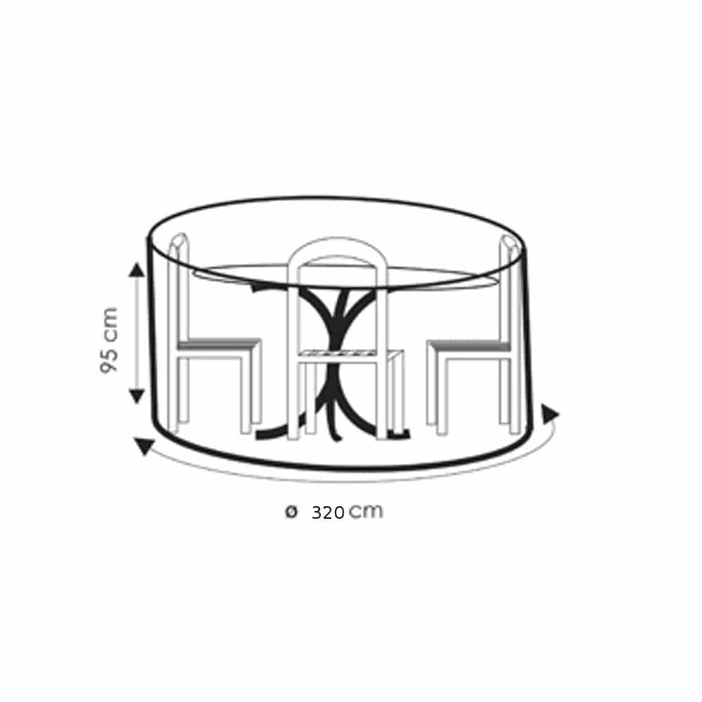 Schutzhülle Deluxe rechteckiger Tisch,ca.90x90x40-16