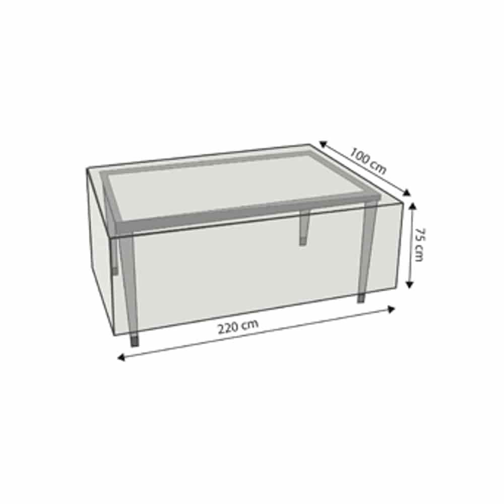 Schutzhülle Deluxe rechteckiger Tisch,ca.90x90x40-21