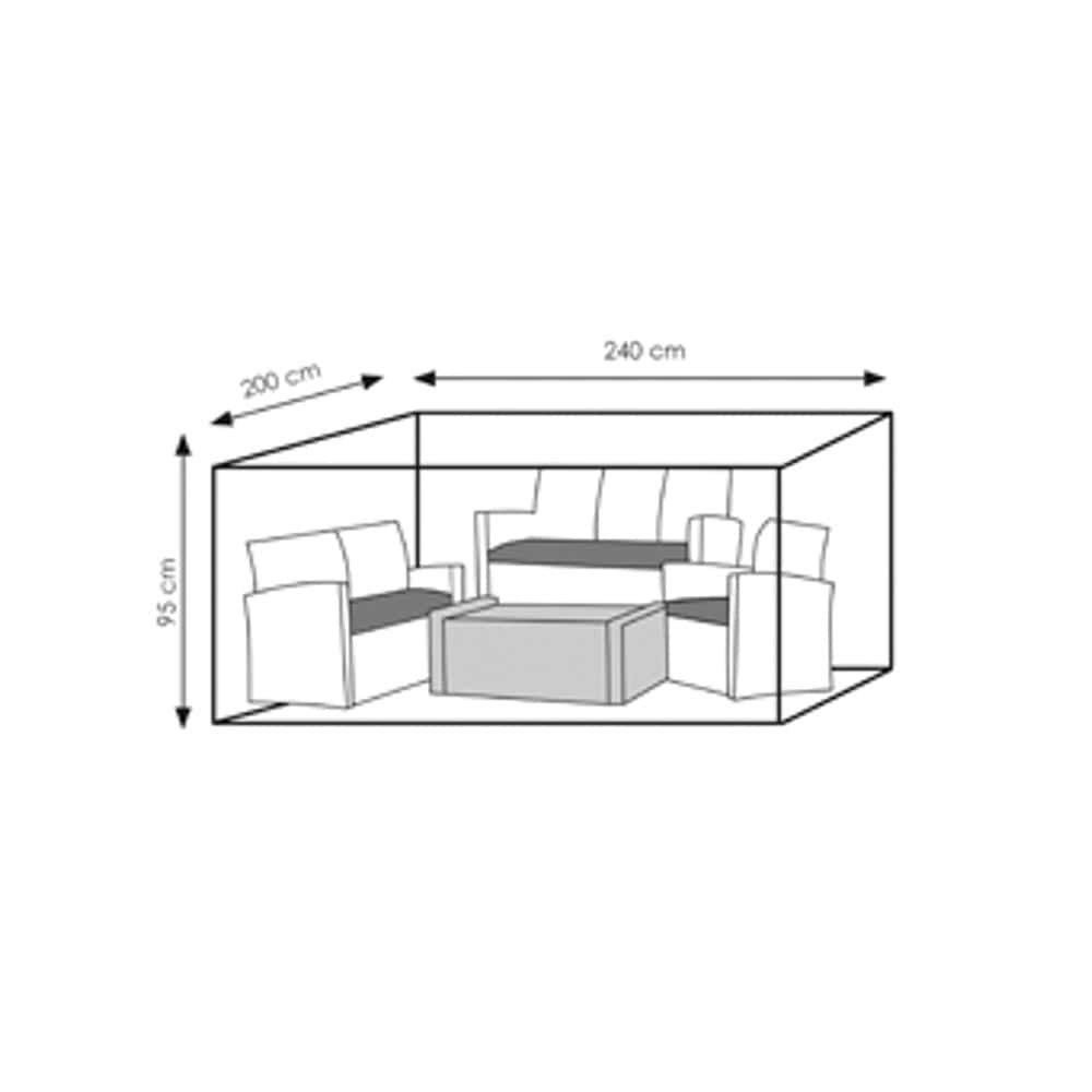 Schutzhülle Deluxe rechteckiger Tisch,ca.90x90x40-36