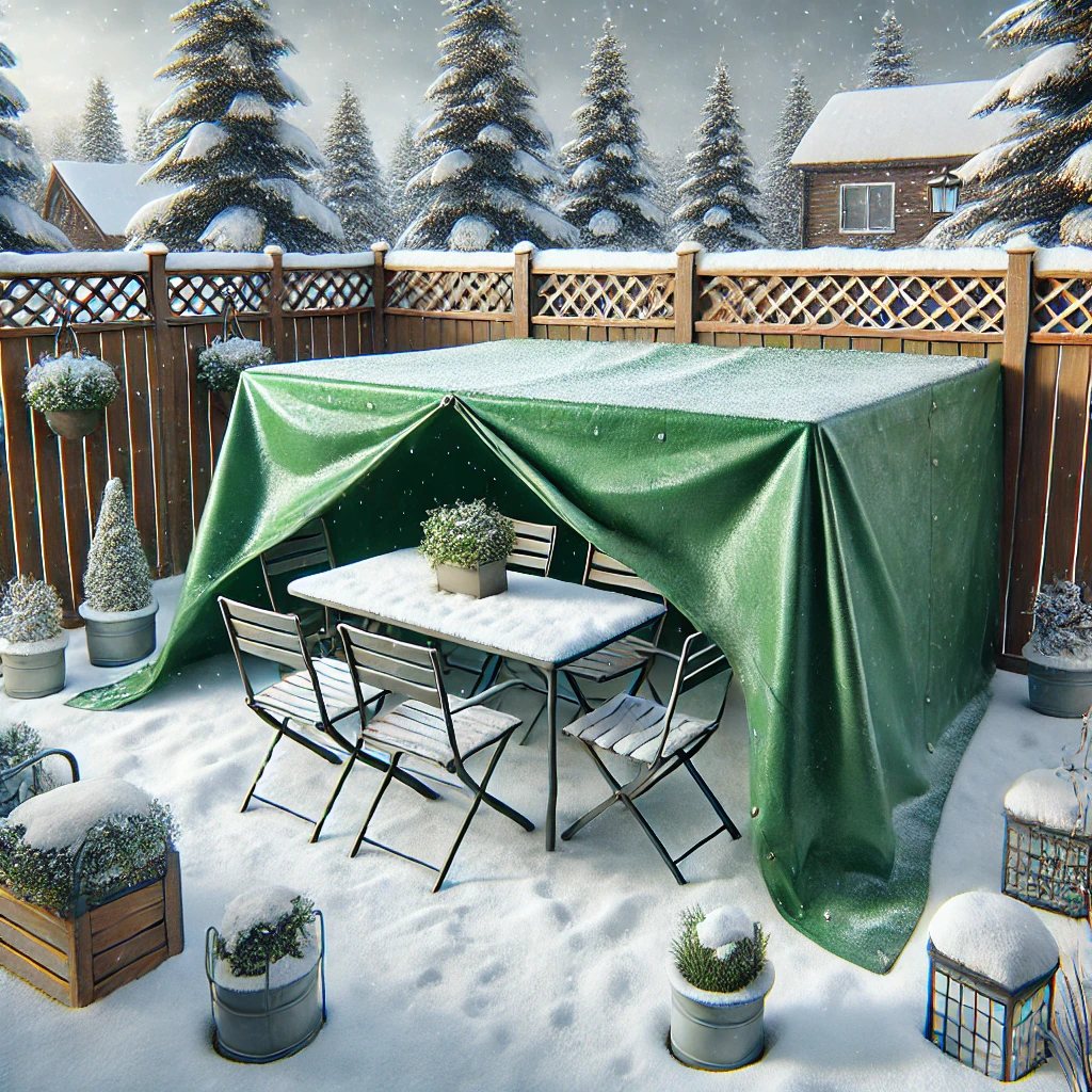 Tarpaulin gairdín chun troscán a chosaint