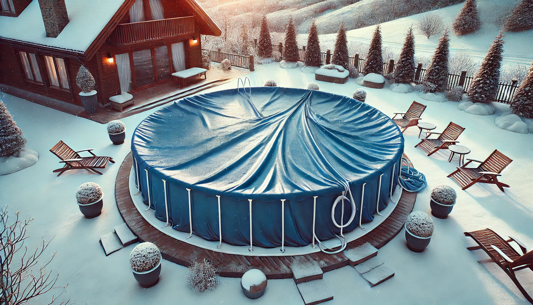 clúdaigh troscáin gairdín cruinn