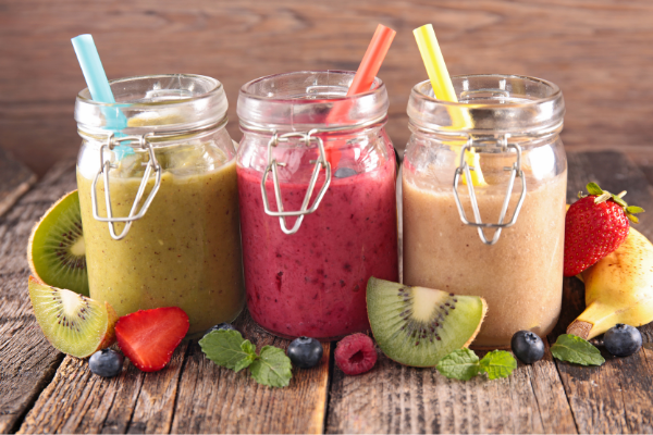 Smoothie glas sláintiúil